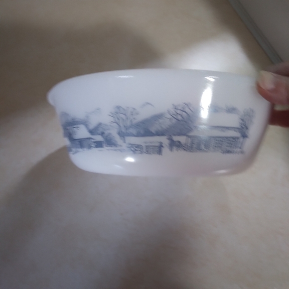 GLASBAKE Currier And Ives Caserole Dish, J-514 20T20 - Picture 2 of 5